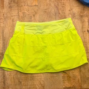 lululemon athletica Neon Yellow Skirt